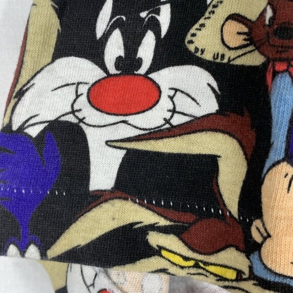 Looney Tunes Men's T-Shirt Sz XXL 1997 Single Stitch Collage of Characters Vtg - Picture 9 of 9